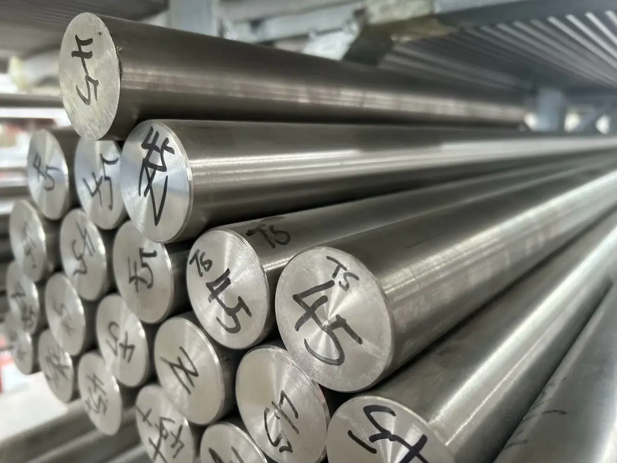 Bundle of titanium round bar, mill finish