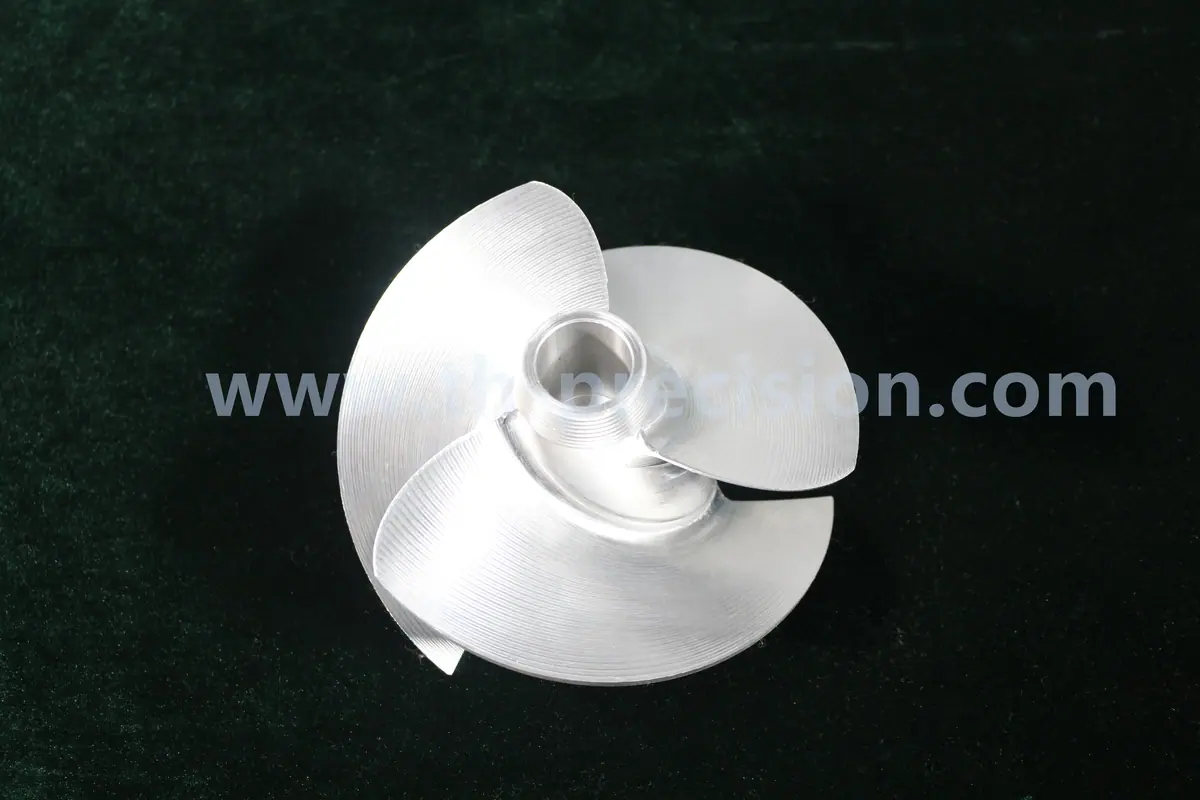 Titanium impeller close-up